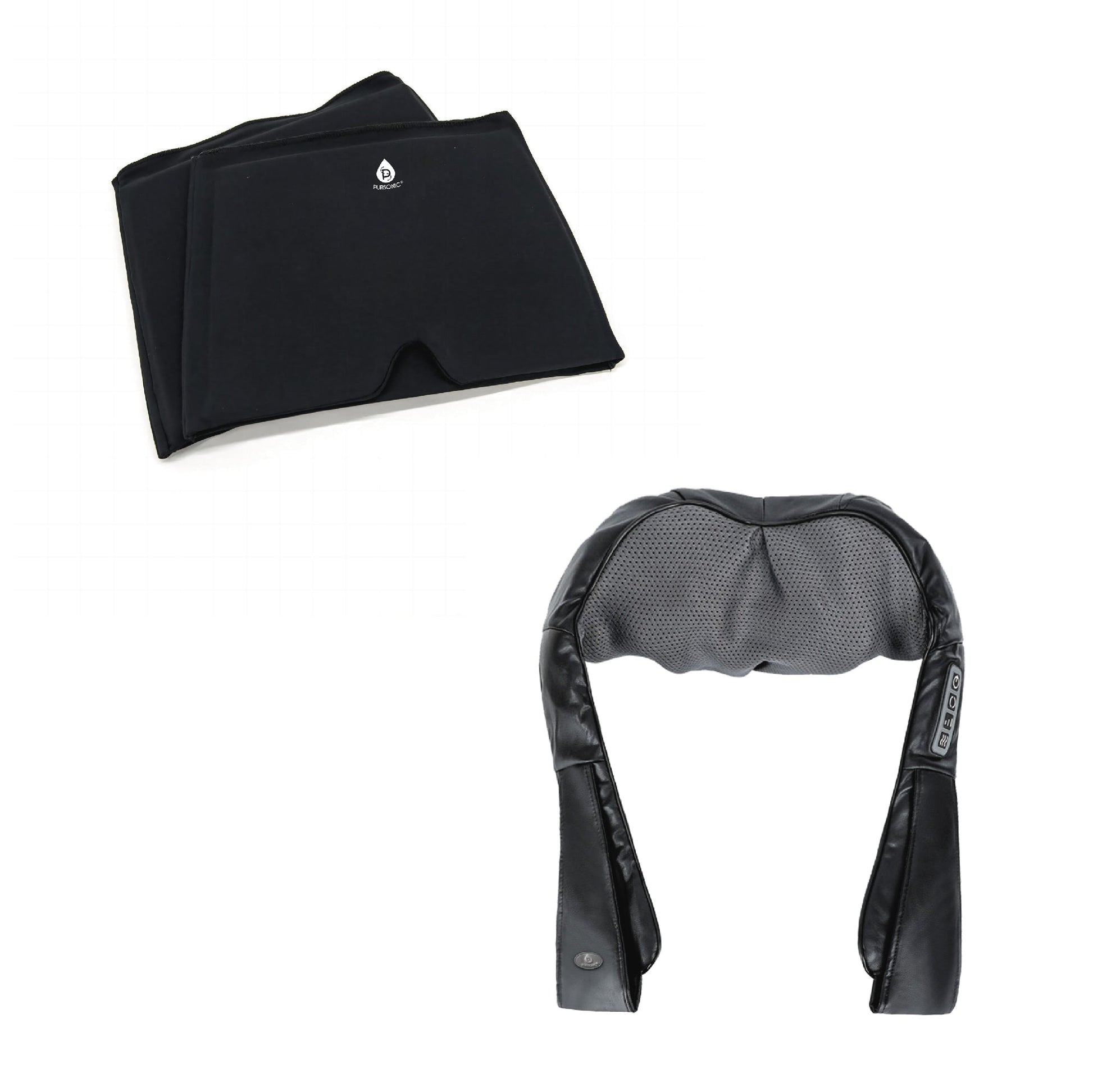 Total Tension Relief: Pursonic 3D Shiatsu Back Massager & Hot/Cold Gel Migraine Cap-0