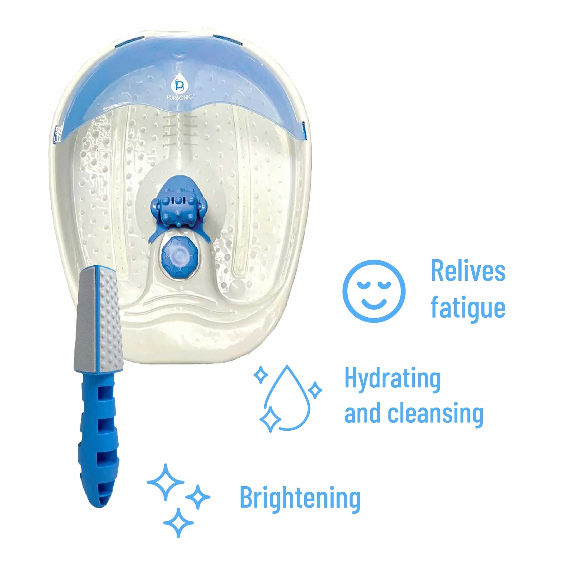 Pursonic Soothing Foot Spa Massager with Tea Tree Salt Scrub & Callus Remover.-1