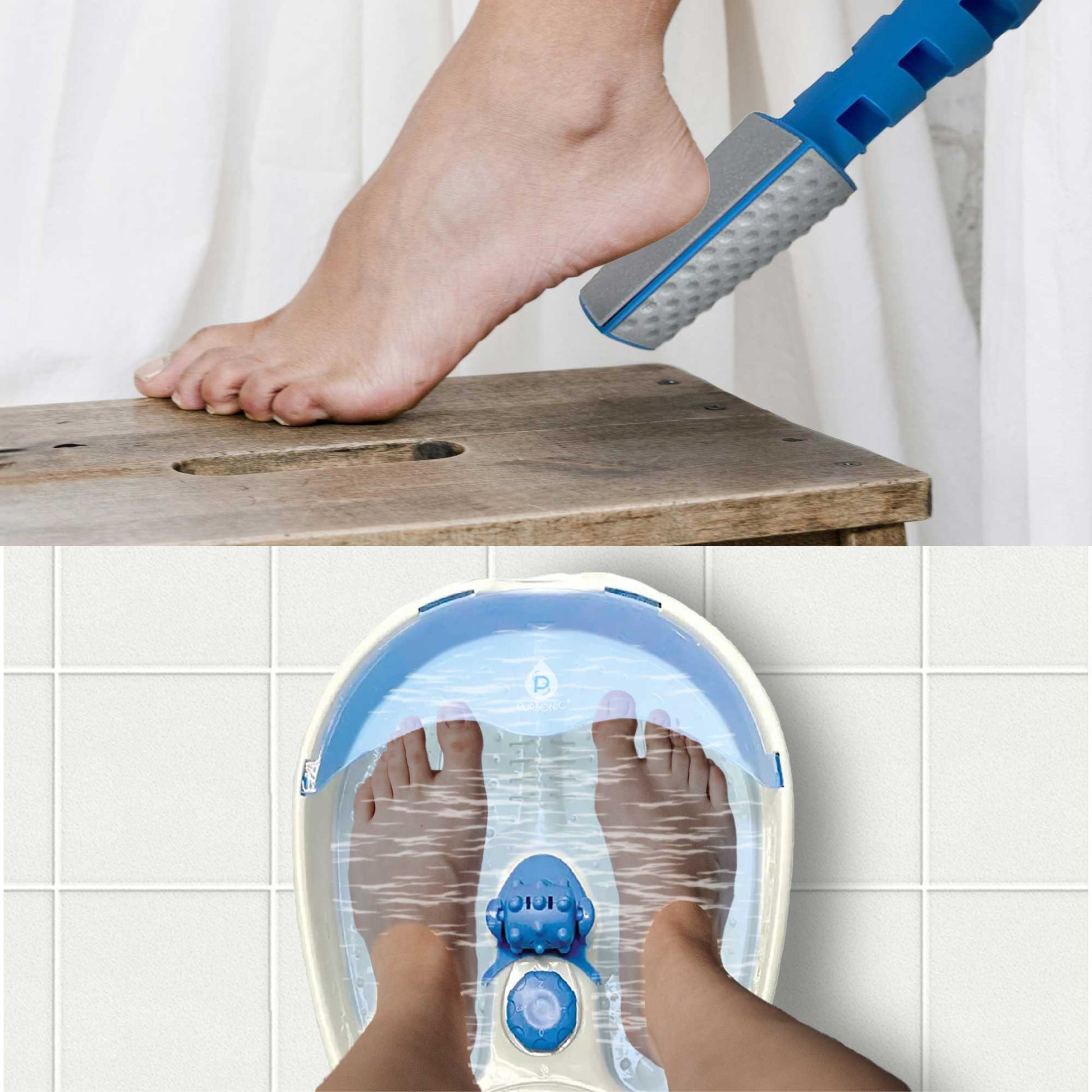 Pursonic Soothing Foot Spa Massager with Tea Tree Salt Scrub & Callus Remover.-2