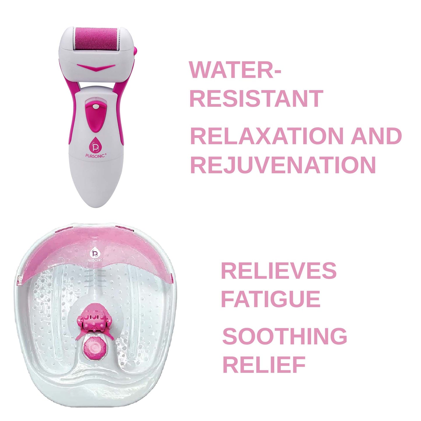 Ultimate Foot Care Bundle: Foot Spa Massager with Tea Tree Oil Foot Salt Scrub (Warming Function), Battery Operated Callus Remover, Foot Spa, and Foot Smoother-1