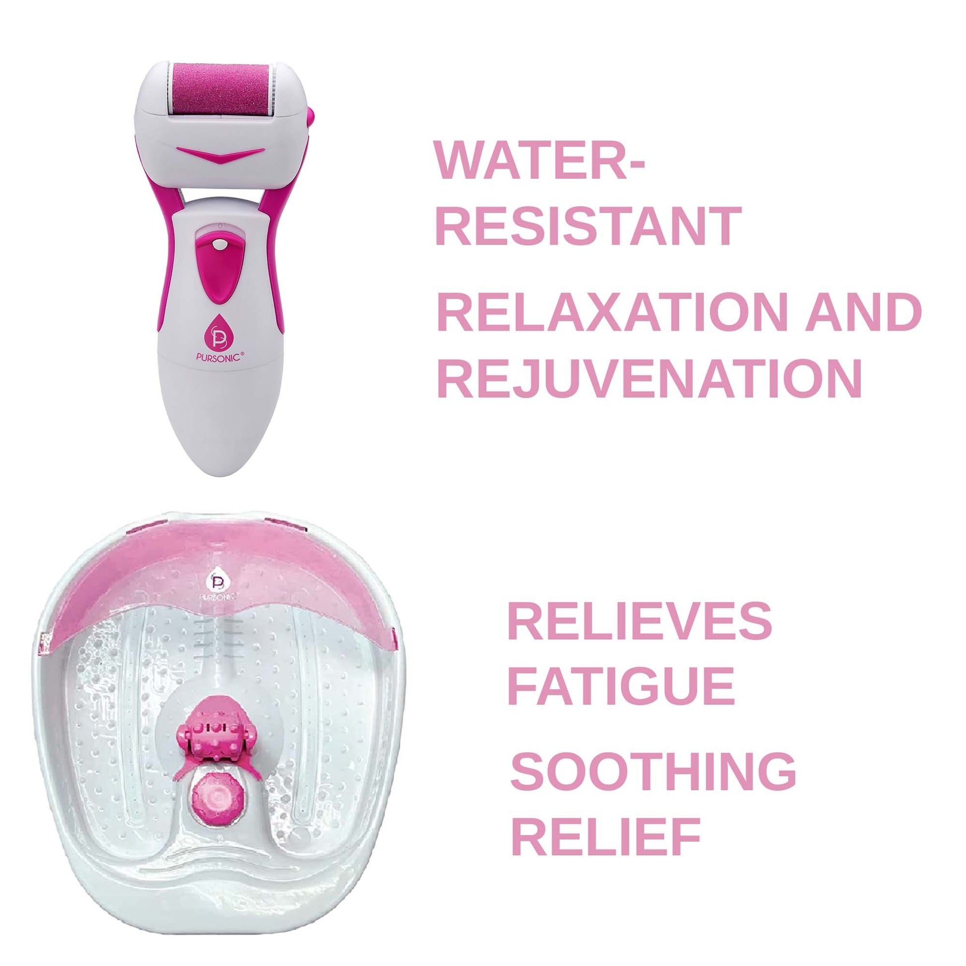 Ultimate Foot Care Bundle: Foot Spa Massager with Tea Tree Oil Foot Salt Scrub (Warming Function), Battery Operated Callus Remover, Foot Spa, and Foot Smoother-1