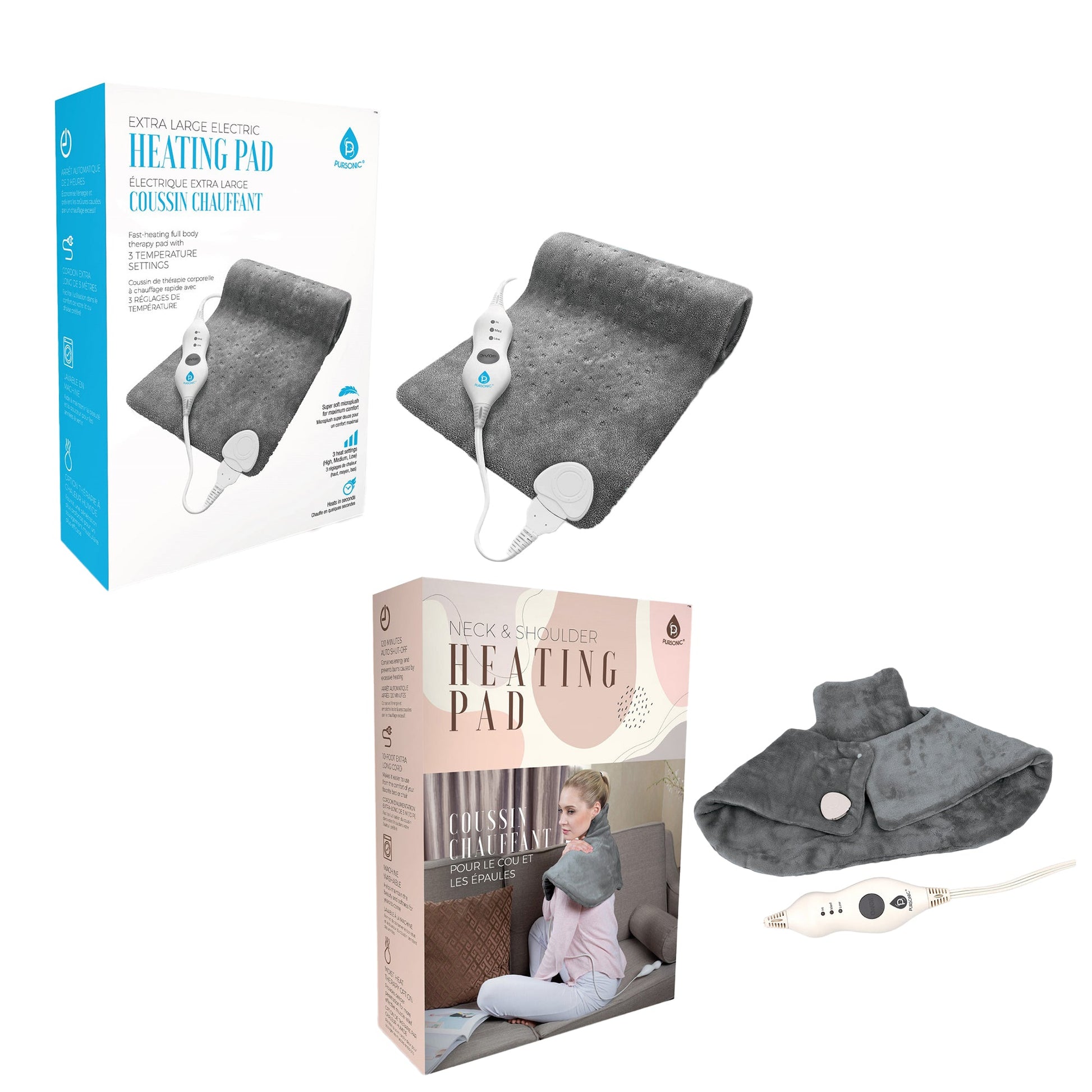 Total Comfort Package: Neck & Shoulder Warmer + Electric Heat Pad-0
