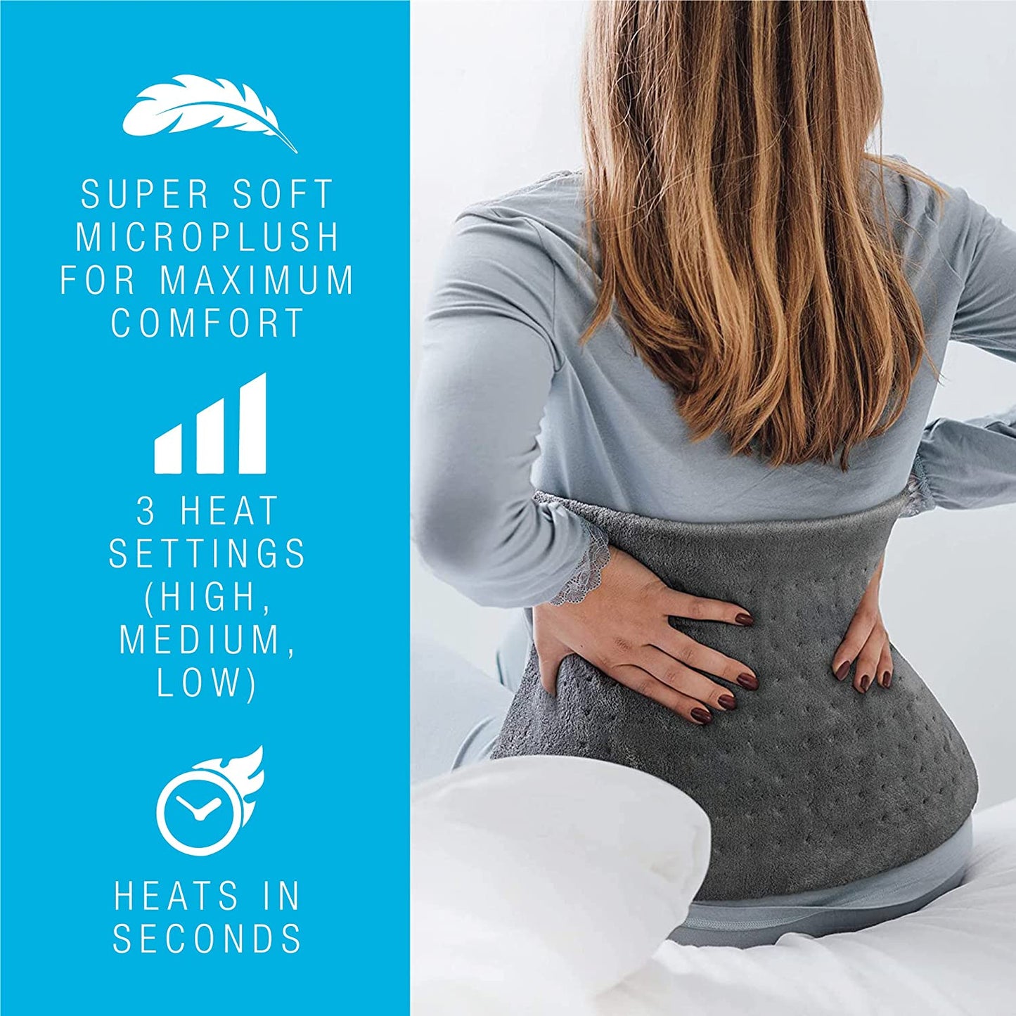 Pursonic Heated Poncho Shawl & XL Full Body Heating Pad-1