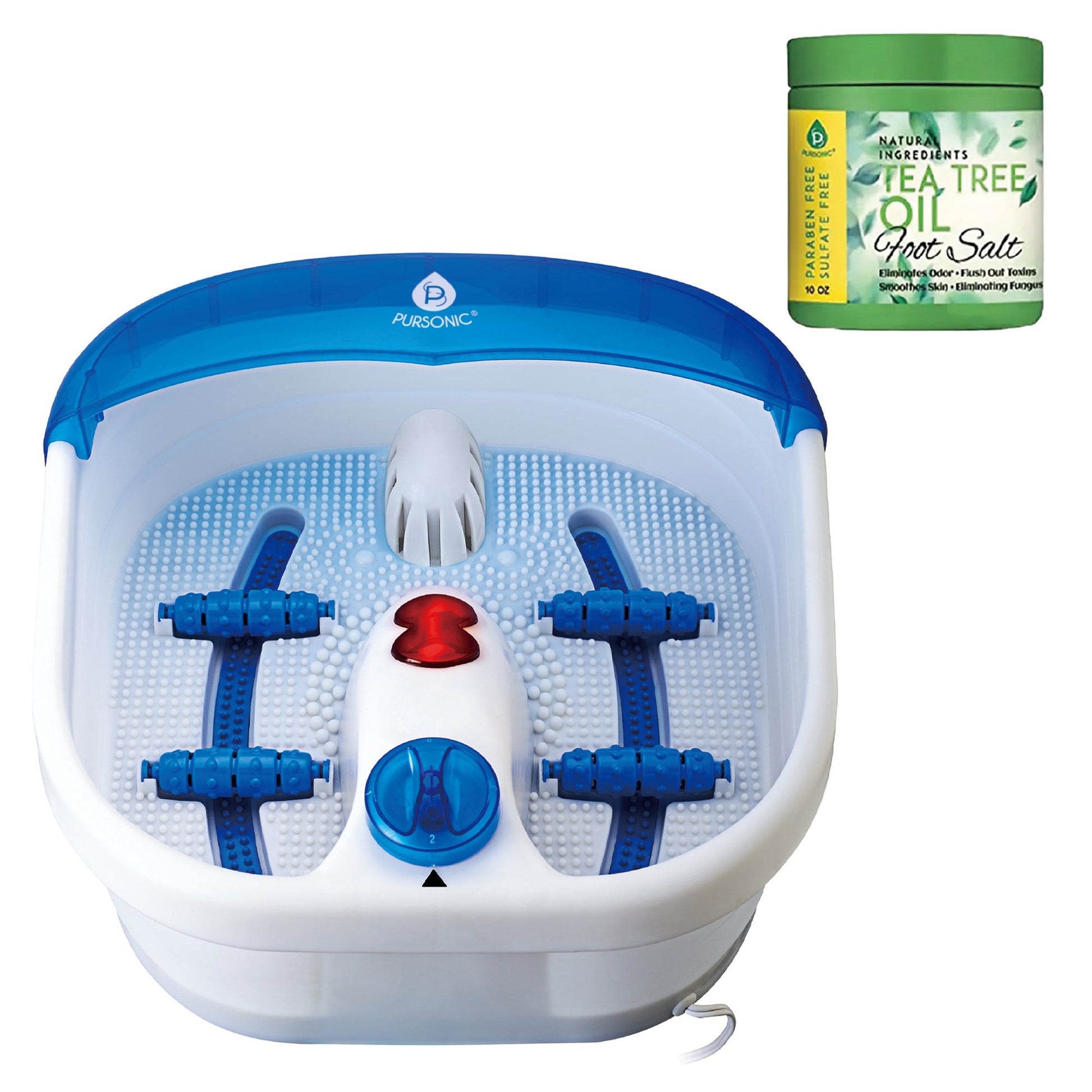 Ultimate Recovery Bundle: Pursonic 3D Shiatsu Back Massager & Heated Foot Spa-2
