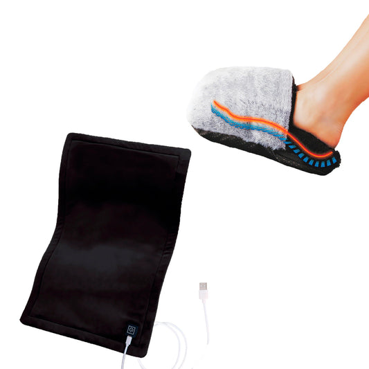 Ultimate Heat & Relaxation Duo: Foot Warmer + XL Heating Pad Bundle-0