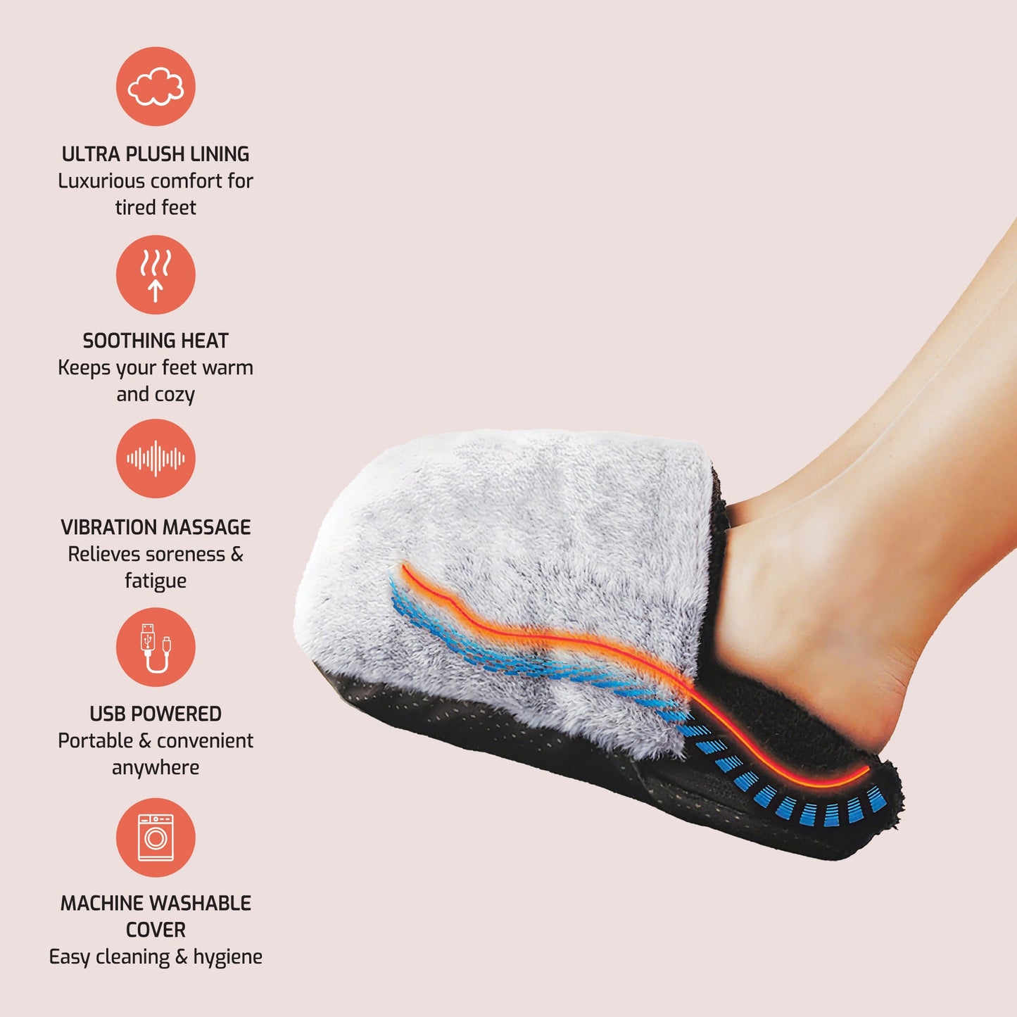Ultra Plush Heated Foot Warmer & Massager – Cozy Relief Anytime, Anywhere-1
