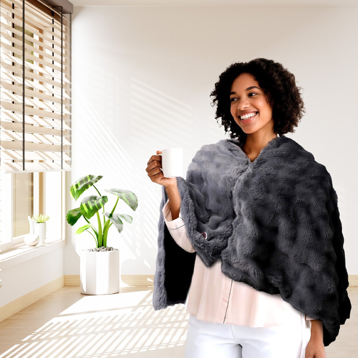 Pursonic Heated Poncho & 6-Speed Deep Tissue Massager-4