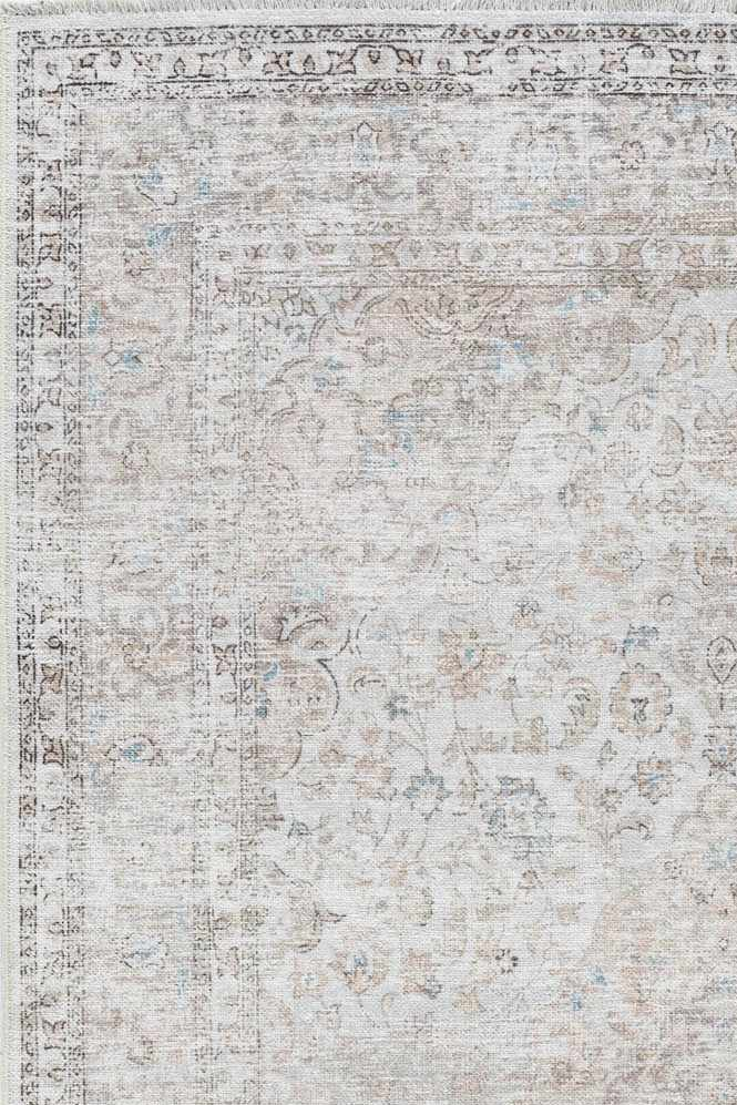 Cream Holi-2301 Washable Area Rug-1