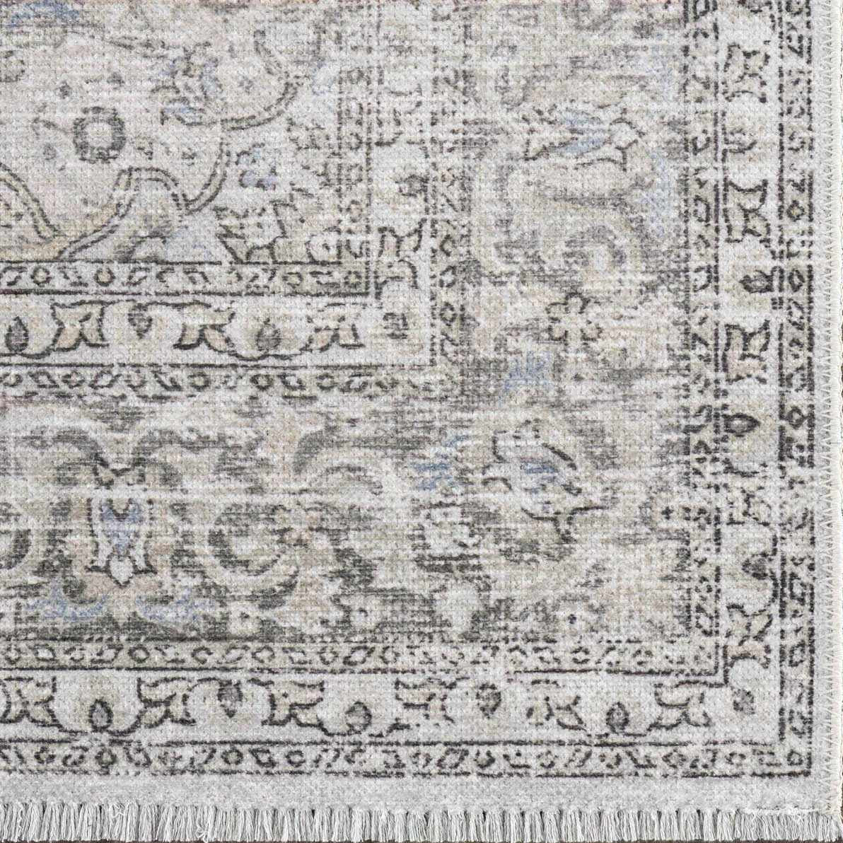 Cream Holi-2301 Washable Area Rug-5
