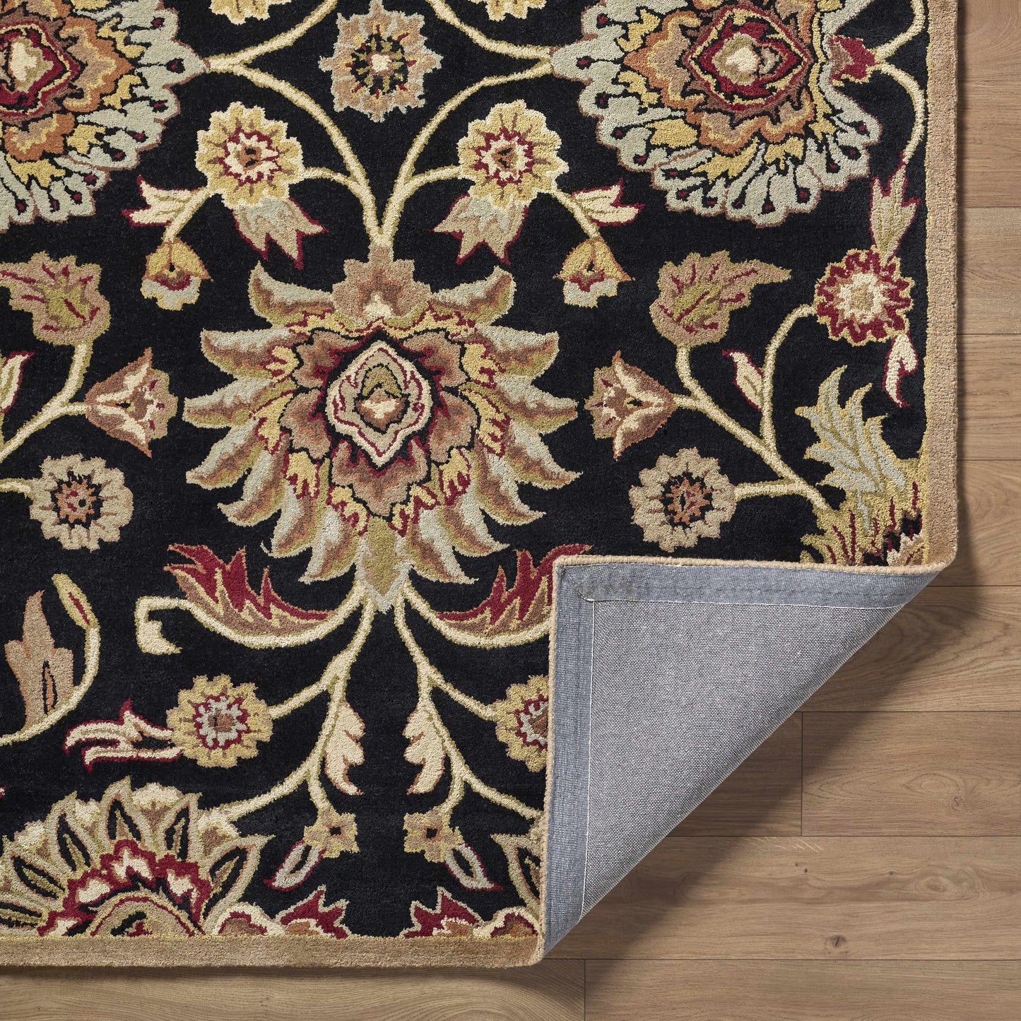 Conesus 1053 Hand Tufted Black Wool Rug-3