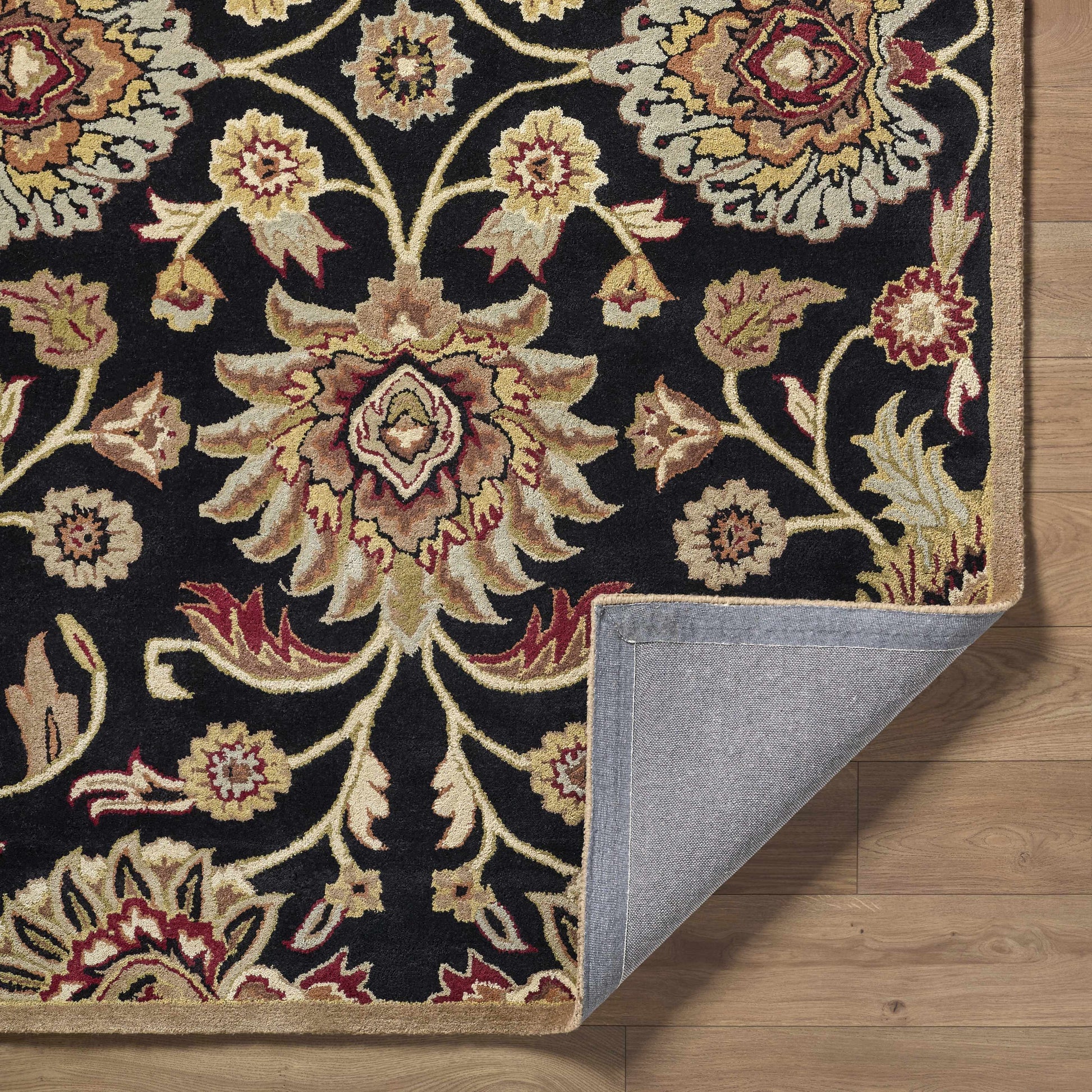 Conesus 1053 Hand Tufted Black Wool Rug-3