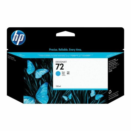 HP 72 ink cartridge packaging with butterflies on a white background