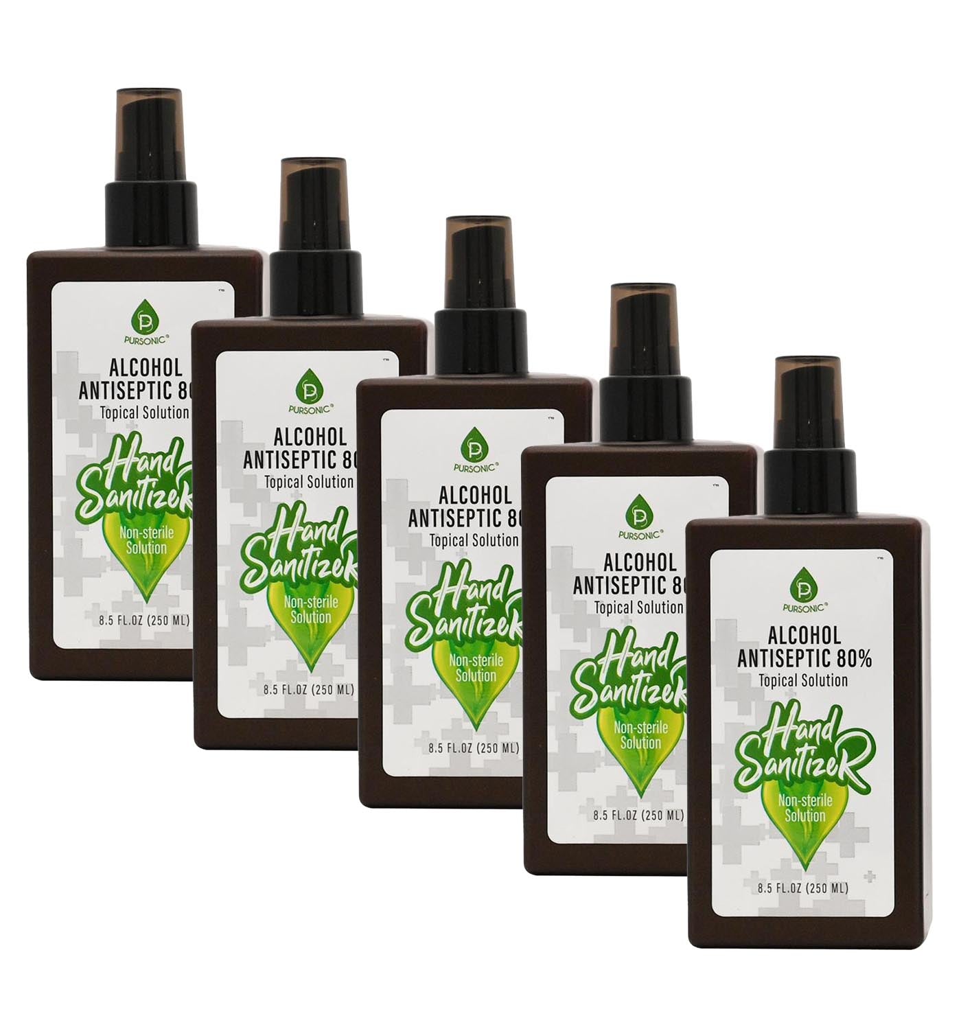 Pursonic Moisturizing Hand Sanitizer 80% Alcohol (8oz)-4