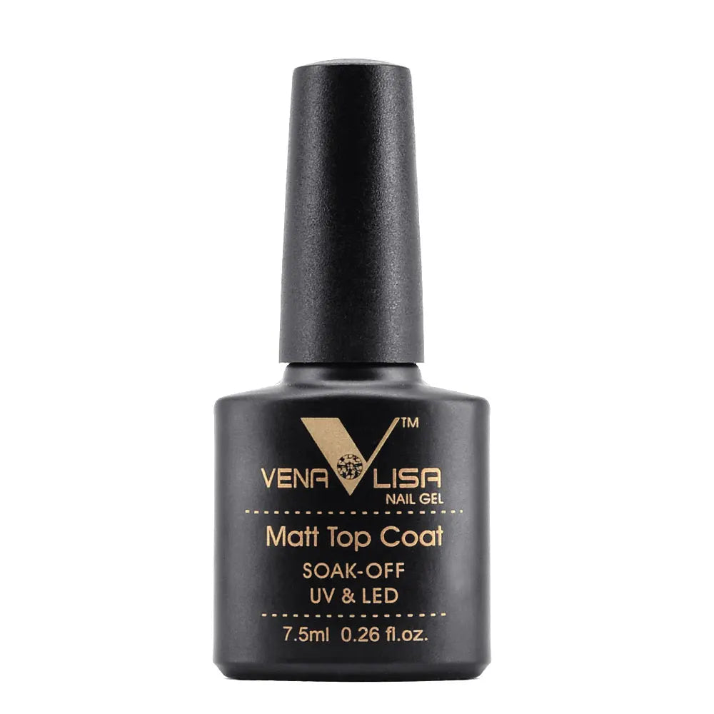 Hot Sell Venalisa Nail Art 7.5ml Tempered Top Coat Matte Top Primer Base Coat Color Gel Nail Polish UV Gel Soak Off Manicure
