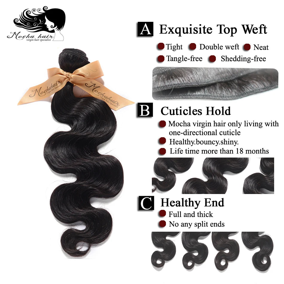 10A High Quality Brazilian Virgin Hair Body Wave 3 Bundles 16"-26"100% Unprocessed Human Hair Extension Natural Color Free Shipping