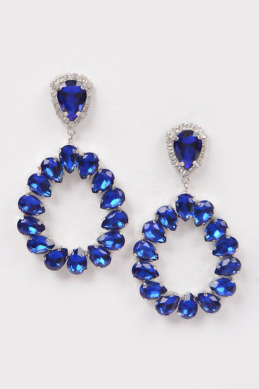 HUDSON Teardrop Stone Earring - New Collection Los Angeles - BYMANYC ® New York-0