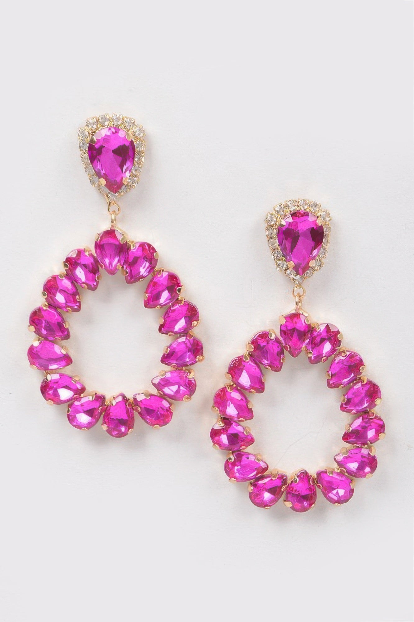 HUDSON Teardrop Stone Earring - New Collection Los Angeles - BYMANYC ® New York-1