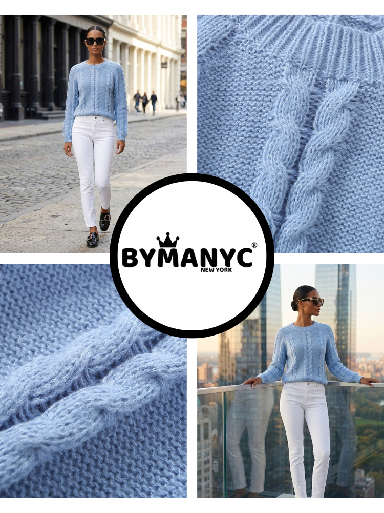 HUDSON Women's Cable-Knit Sweater Prêt-à-Porter BYMANYC ® New York-2