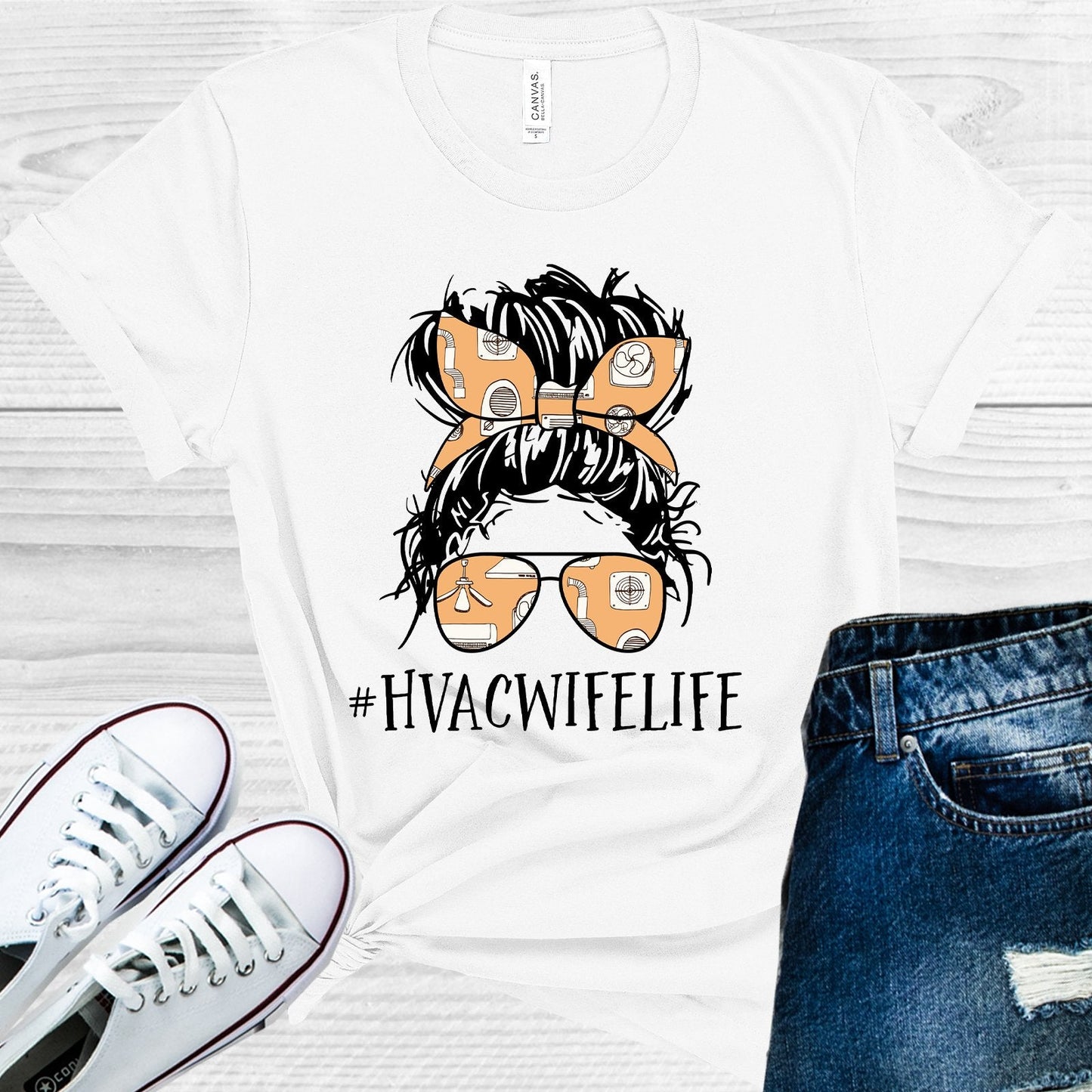 HVAC Wife Life #hvacwifelife Graphic Tee