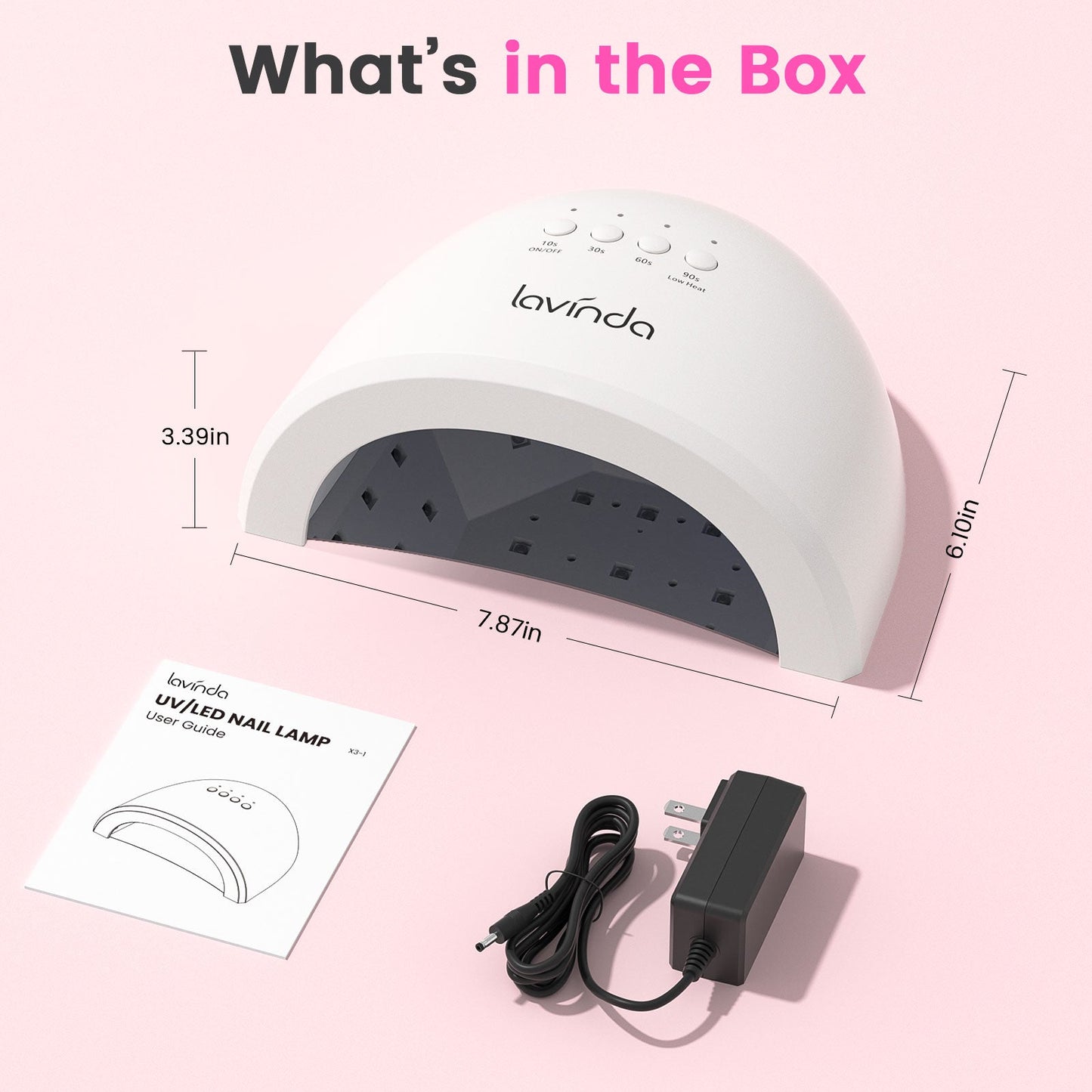 Glow™ Lite Nail Lamp - White - 48W Plug-in UV/LED