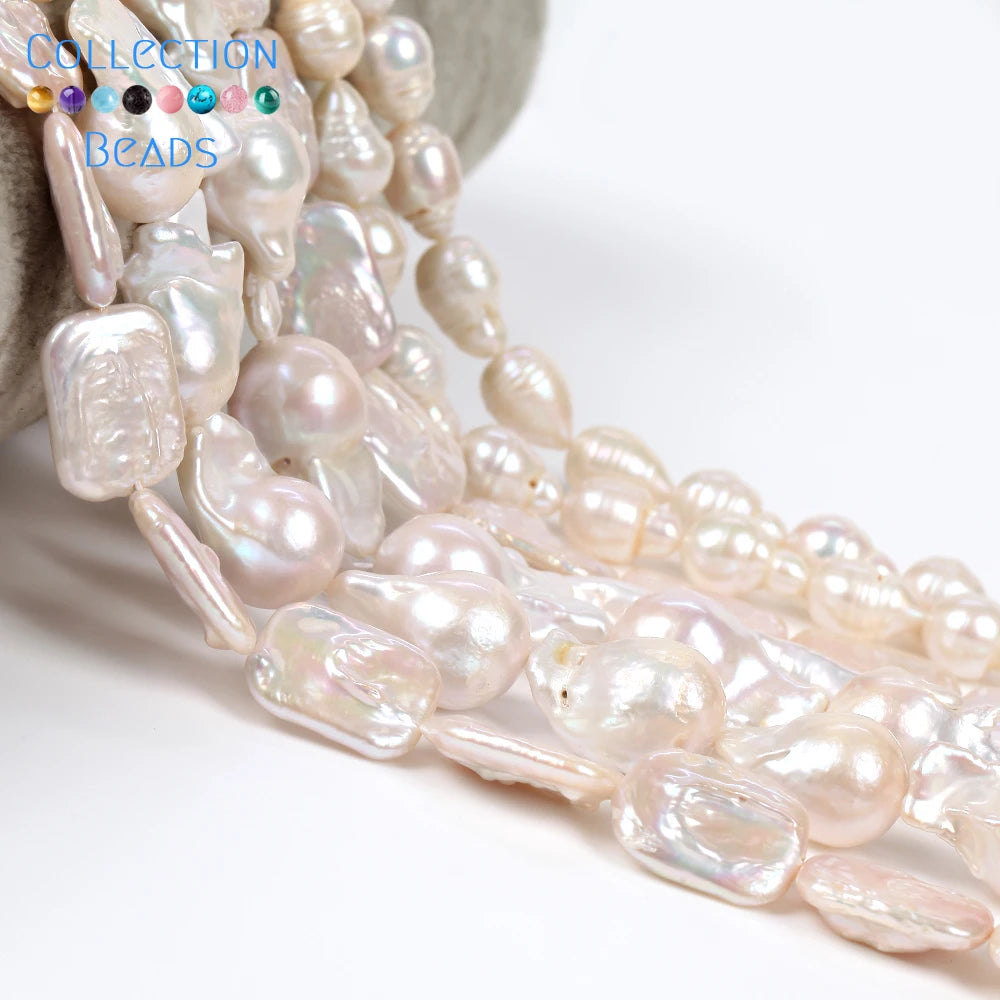 Natural Freshwater Baroque Irregular Shape Pearl Beads High Quality Punch Loose Beads For Jewelry Making DIY Necklace Bracelet