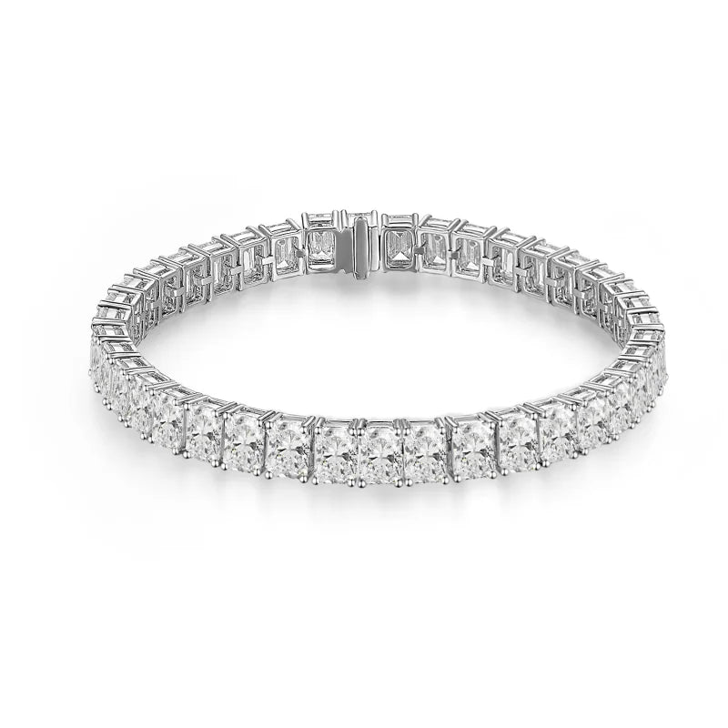 Direct Factory 18K White Gold Fine Jewelry VVS Lab Grown Diamond Bracelet with Claw Setting for Gift Charm Bracelets Type