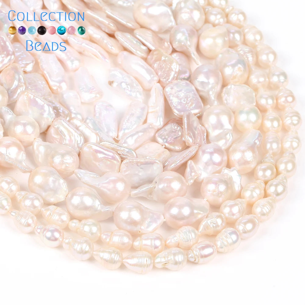 Natural Freshwater Baroque Irregular Shape Pearl Beads High Quality Punch Loose Beads For Jewelry Making DIY Necklace Bracelet