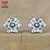 Classic 14k Gold 6 Claws Stud Earrings IGI CVD HPHT Lab Grown 1ct D VVS1 Diamonds High Quality Dazzling Diamond Jewelry