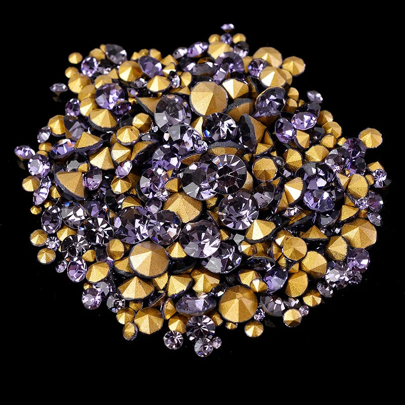 400pcs 6Gram Mixed Sizes ss2-ss22 Point Back Cz crystal Rhinestone For Diy Apparel Jewelry Making/Nail Arts /Phone Decorations