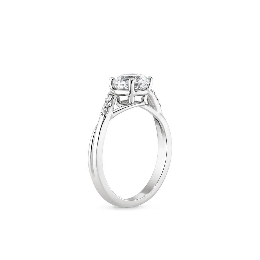 Fancy Rhodium Plated Rose Gold Emerald Cut 8*6mm 2.0ct Moissanite Engagement Wedding Ring for Women Anniversary Party Jewelry
