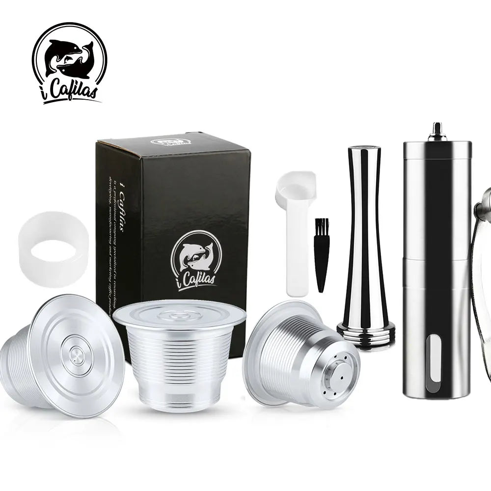 Reusable Nespresso Capsules Stainless Steel Refillable Coffee Pods f-0