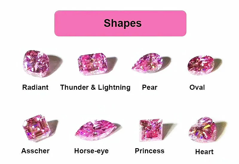 Free Fire Diamond Pink 2.0 Carat FL Excellent VVS Certified Synthetic Lab Diamond, Moissanite, Loose Diamonds, Artificial Stone