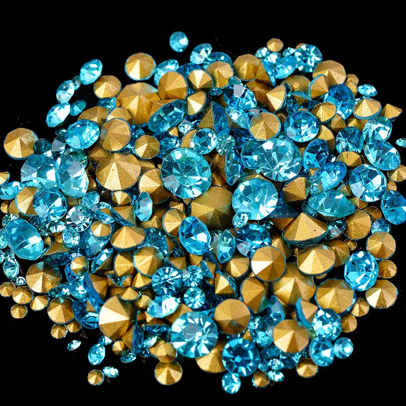 400pcs 6Gram Mixed Sizes ss2-ss22 Point Back Cz crystal Rhinestone For Diy Apparel Jewelry Making/Nail Arts /Phone Decorations
