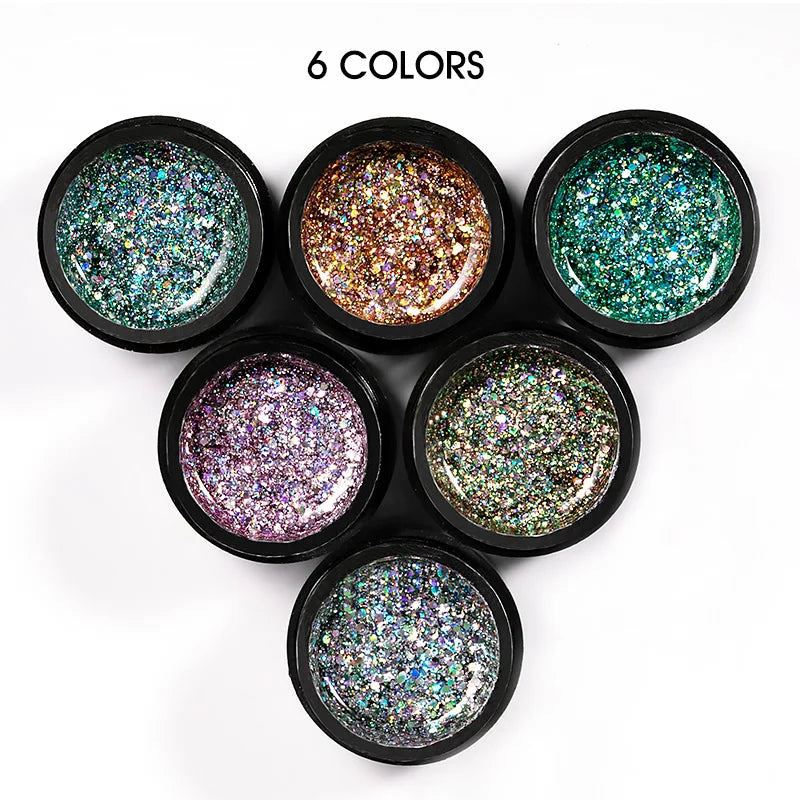 ROSALIND 5ML Neon Rainbow Nail Gel Polish Hybrid Varnish Platinum Gel Painting Set For Manicure Semi permanent Base top Gellak