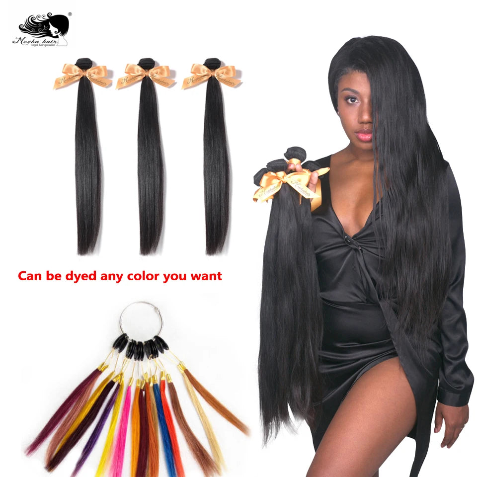 MOCHA Hair  Straight Hair 16"- 26" 10A Brazilian Virgin Hair Natural Color 100% Unprocessed Human Hair Extension Free Shipping