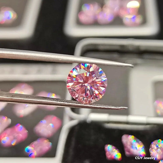 Free Fire Diamond Pink 2.0 Carat FL Excellent VVS Certified Synthetic Lab Diamond, Moissanite, Loose Diamonds, Artificial Stone