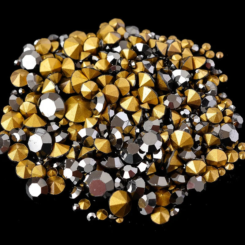 400pcs 6Gram Mixed Sizes ss2-ss22 Point Back Cz crystal Rhinestone For Diy Apparel Jewelry Making/Nail Arts /Phone Decorations