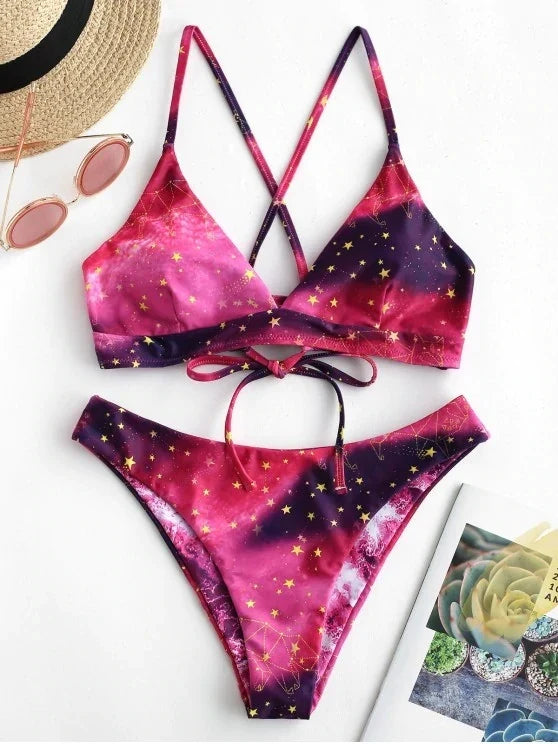 Sunflower Printed Bikini Set Sexy Swimwear Women 2021 Mujer Push Up Padded Biquini Bathers Bandage Bathing Suit Swimsuit Bikini