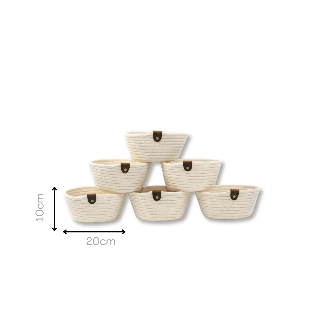 Monli White Rope Basket-2