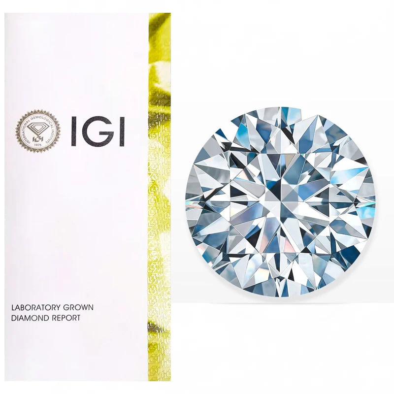 Wholesale 1CT IGI ForCertified DVVS2 Lab Grown White Round Diamond for Fine Jewelry Making