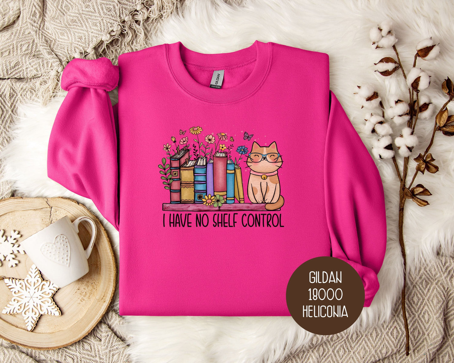 I Have No Shelf Control Cat Sweatshirt-1