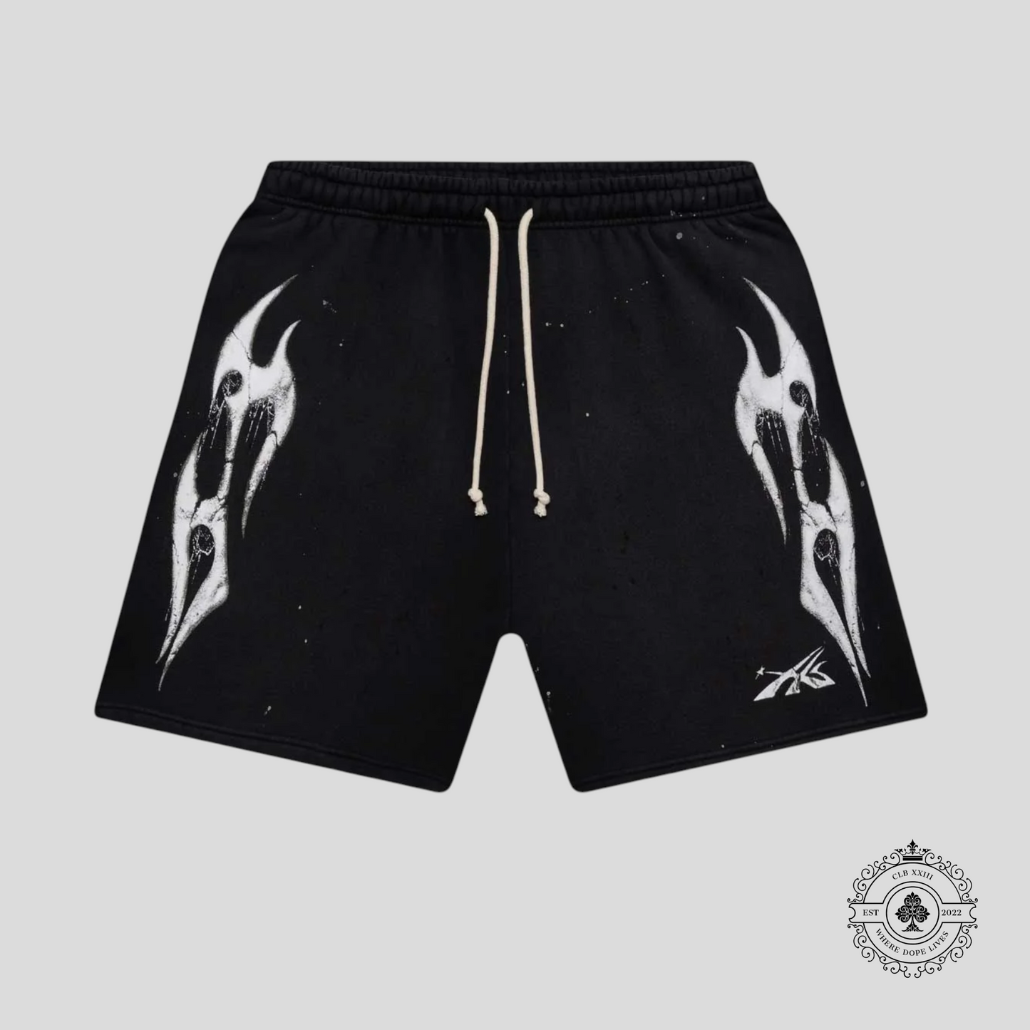 Hellstar Halloween Sport Logo Shorts in Black