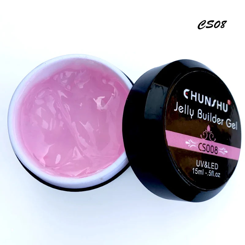 New Poly Builder Jelly Gel For Nail Extensions 32 Colors Crystal Hard Gel Nails Varnish Glitter 3D Thick Gels Nail Art Manicures