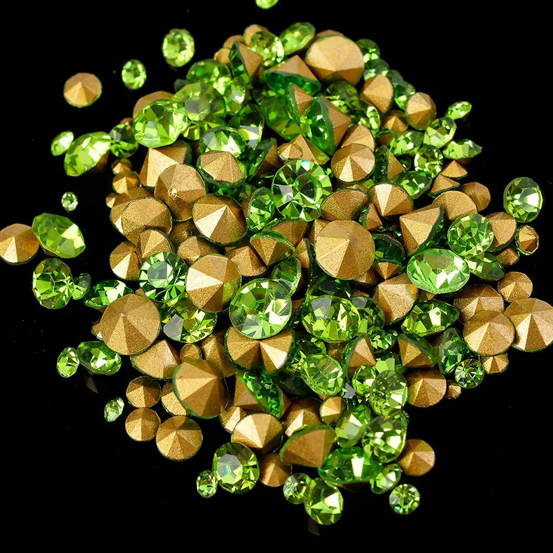 400pcs 6Gram Mixed Sizes ss2-ss22 Point Back Cz crystal Rhinestone For Diy Apparel Jewelry Making/Nail Arts /Phone Decorations