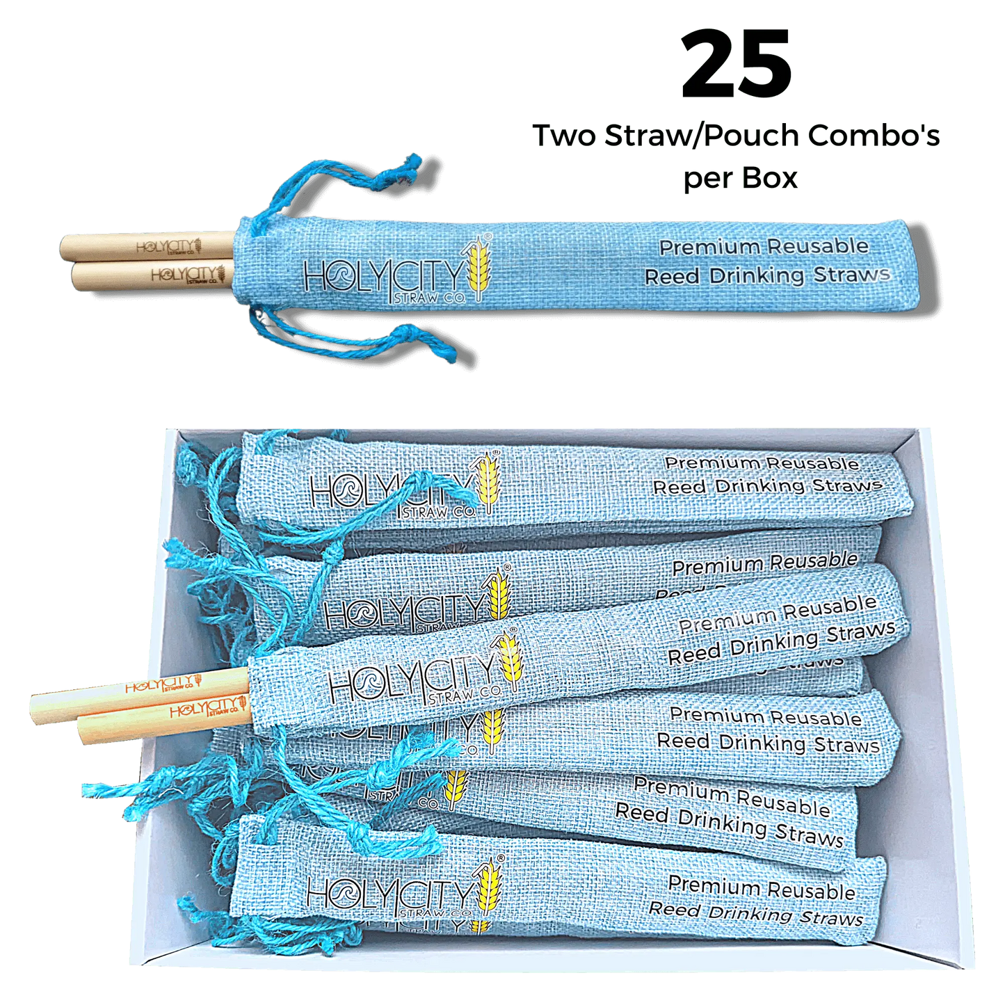 7.9" Jumbo Reed Straw/Pouch Combo | Inner Pack | 25ct.-0