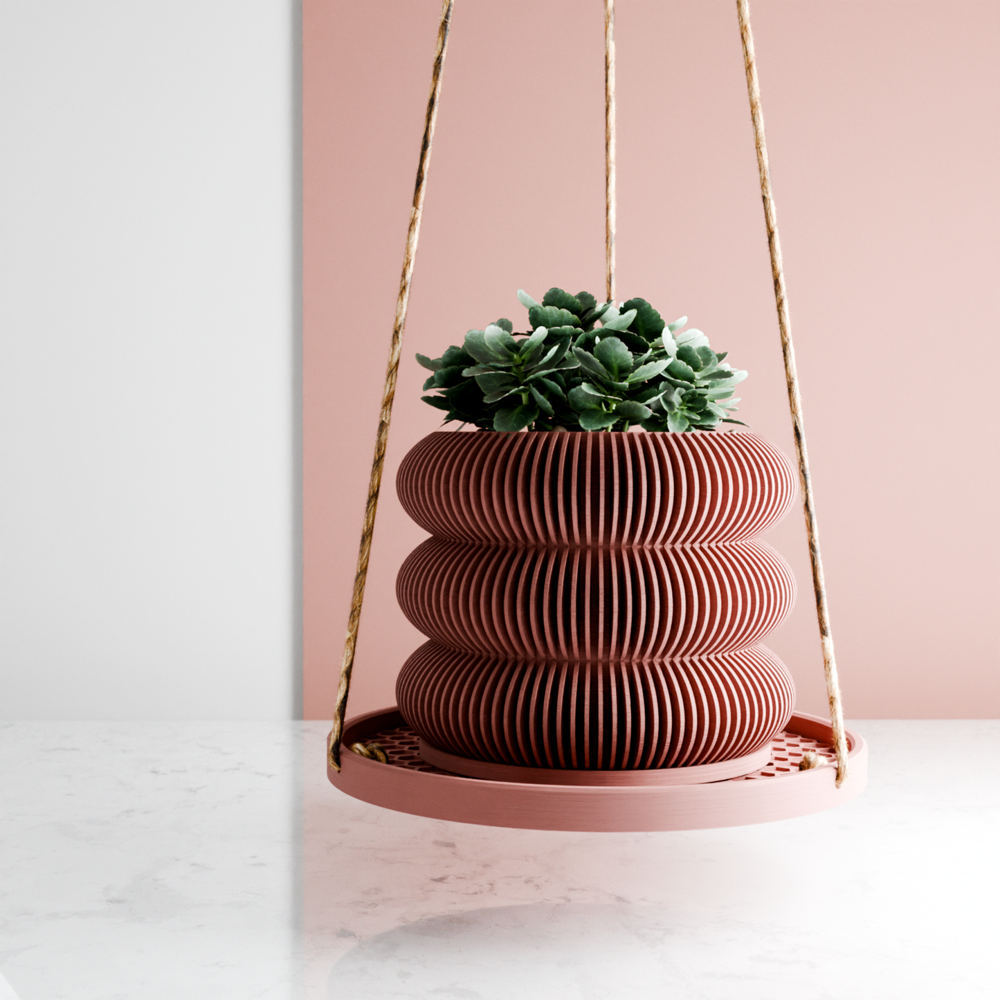 Hanging Plant Pot Tray | Honeycomb-2