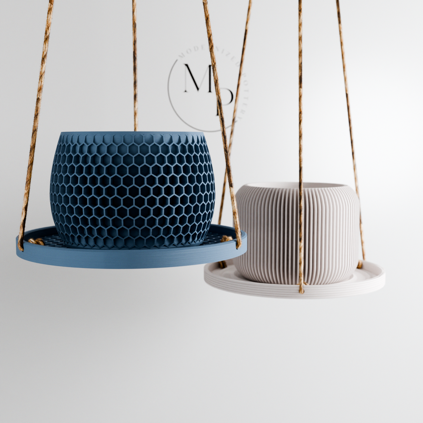 Hanging Plant Pot Tray | Honeycomb-5