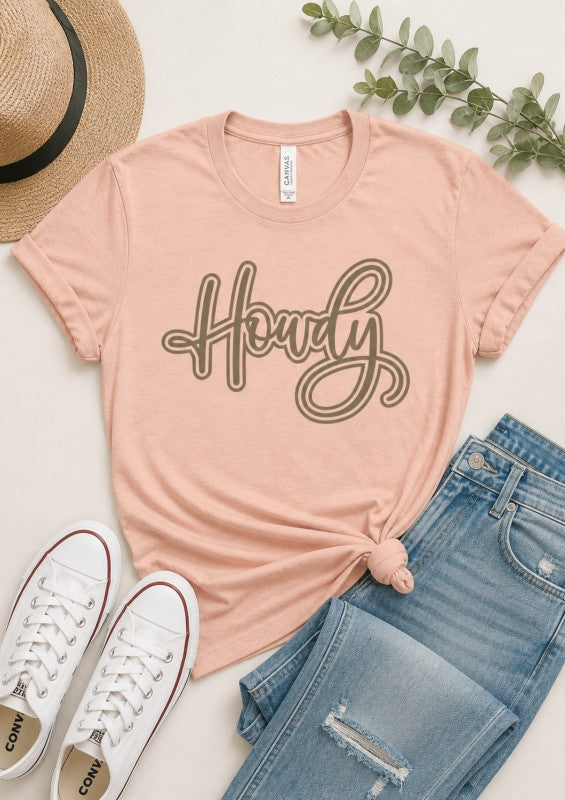 Howdy Graphic T-Shirt pink