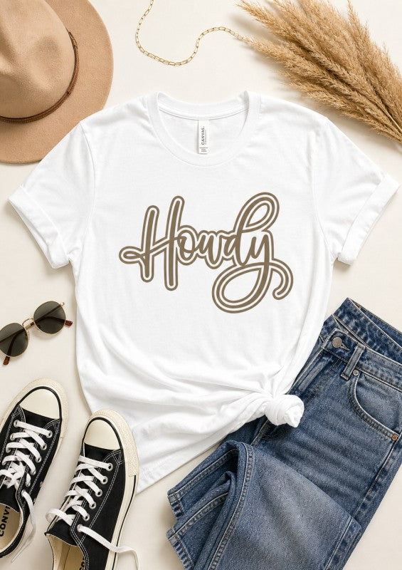 Howdy Graphic T-Shirt white