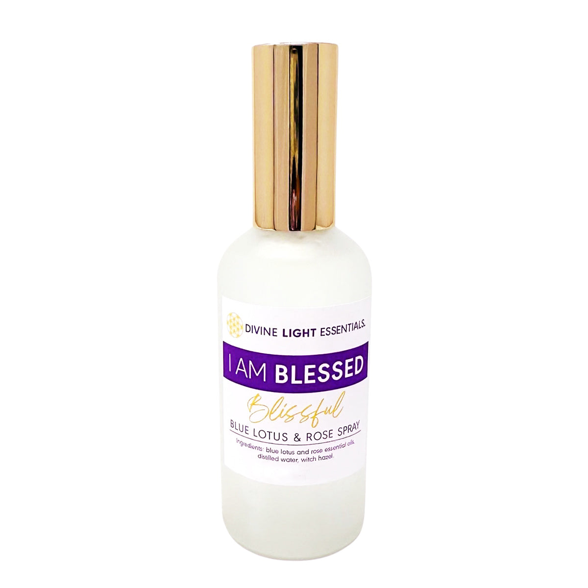I Am Blessed Trio Set - Blue Lotus and Rose Flower Elixir - Roller Bottle, Drops and Body Spray
